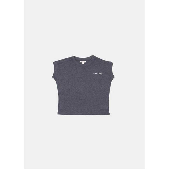 NEW CARAMEL girl's cress t-shirt in heather grey - Picture 1 of 2